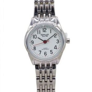 Omax silver watch for women